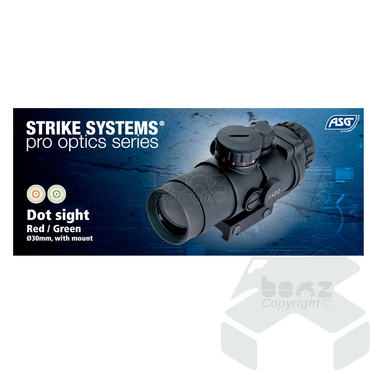 Strike Systems 30MM Red/ Green Dot Sight With Mount
