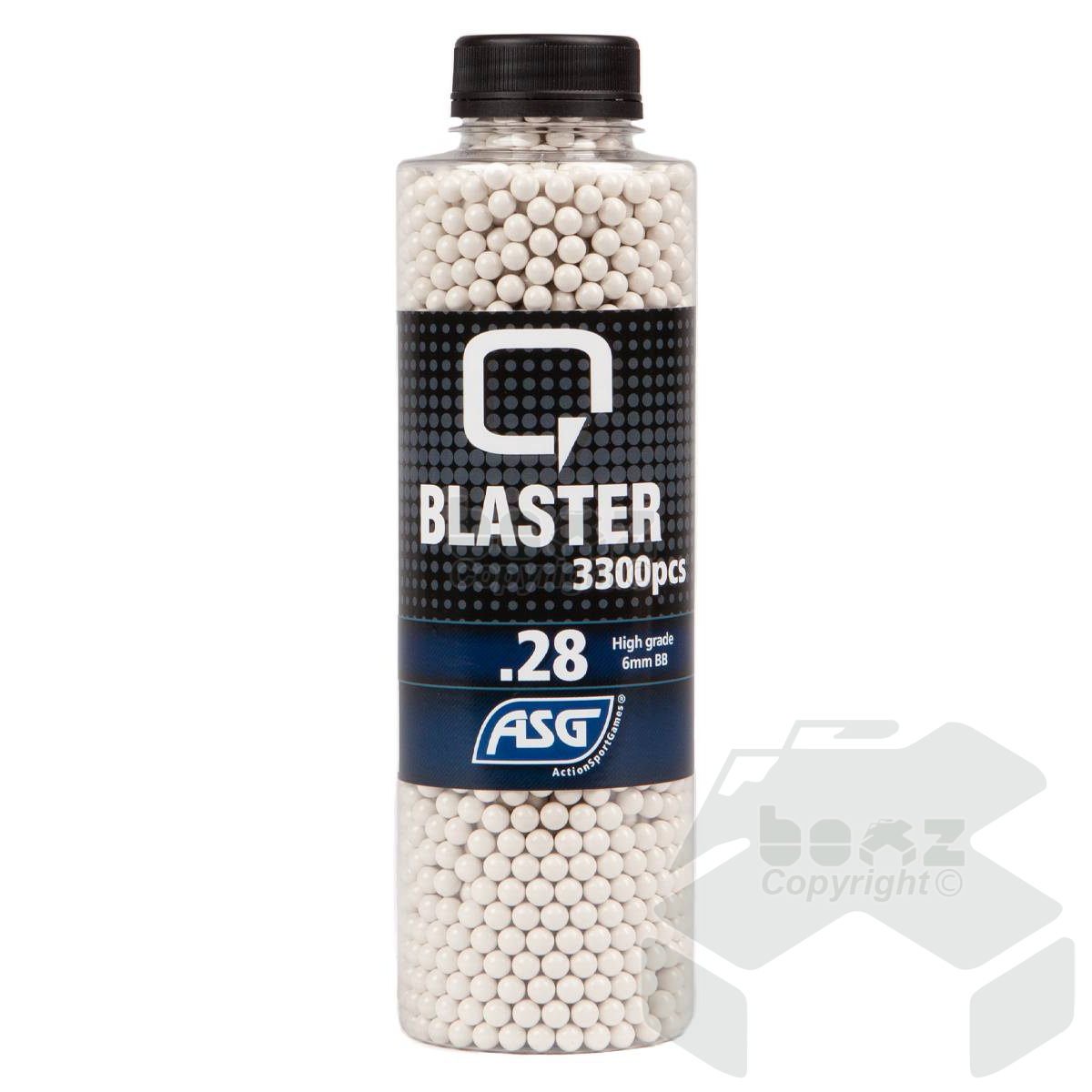 Q Blaster (ASG) 0.28G 6mm BB 3300 Pcs Bottle - White
