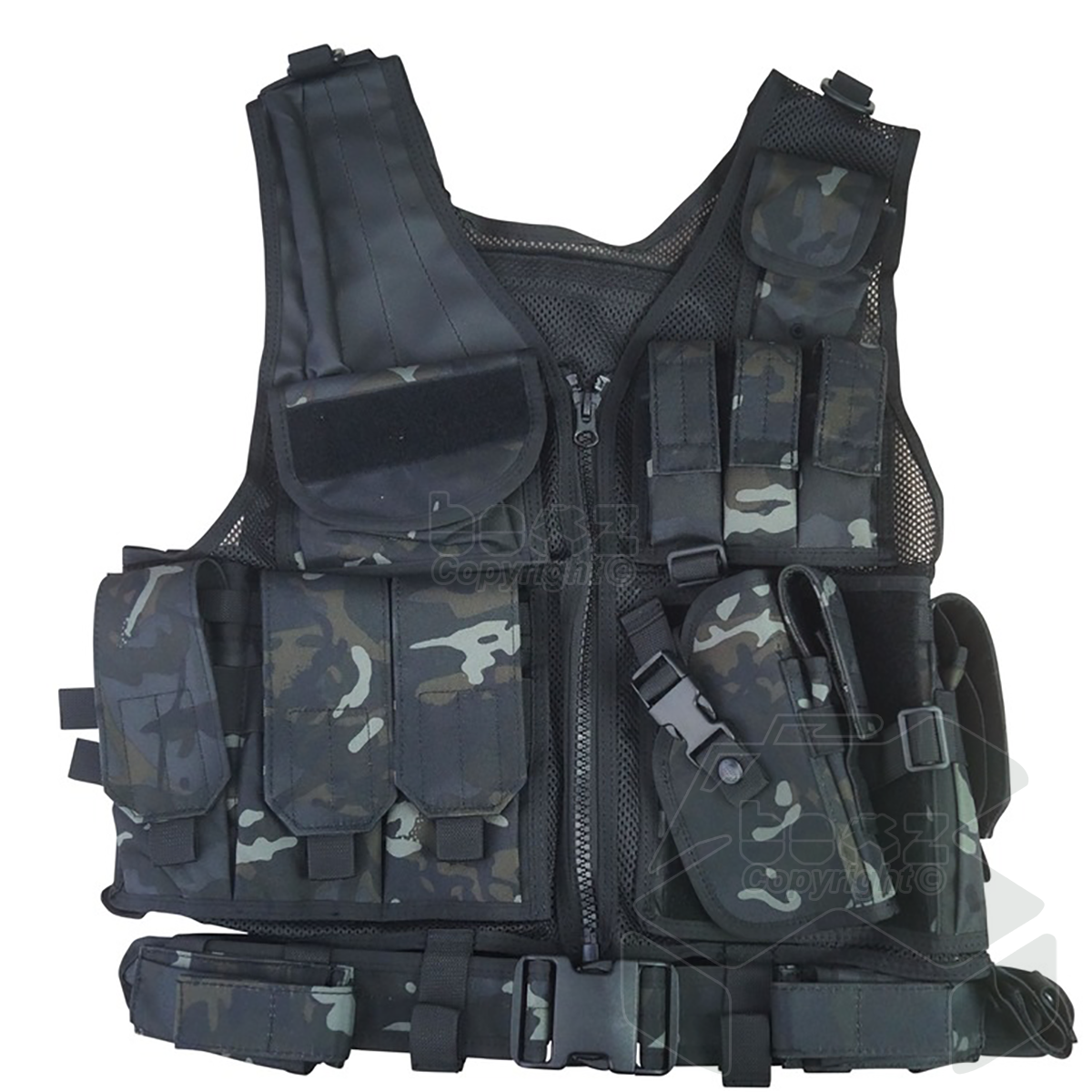 Kombat Cross Draw Tactical Vest - BTP Black