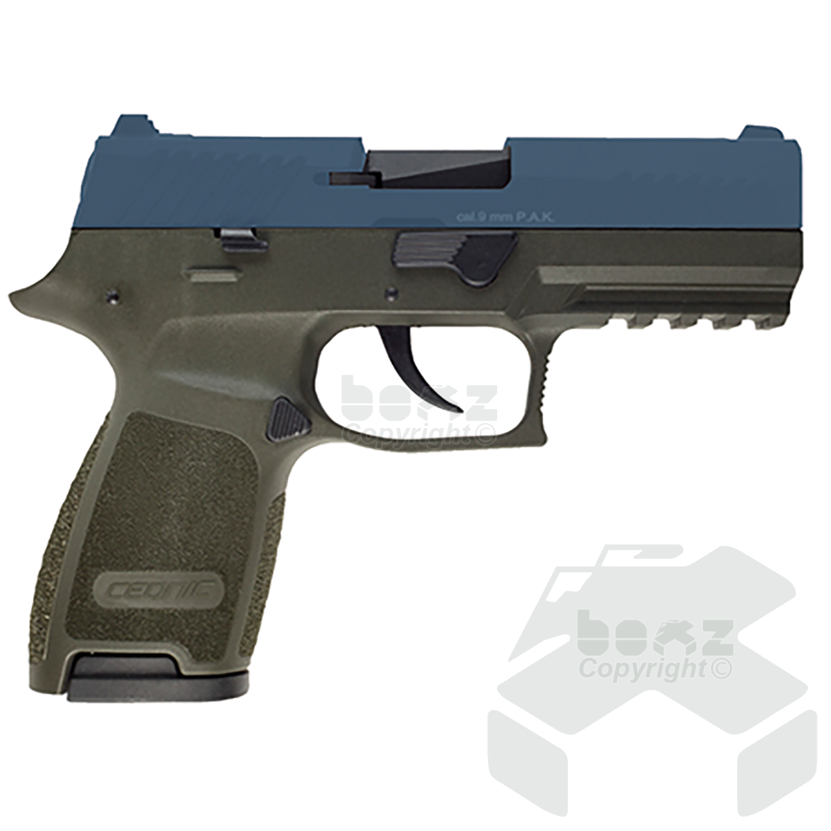 Ceonic P320 Blank Firing Pistol - 9mm - Blue Haki