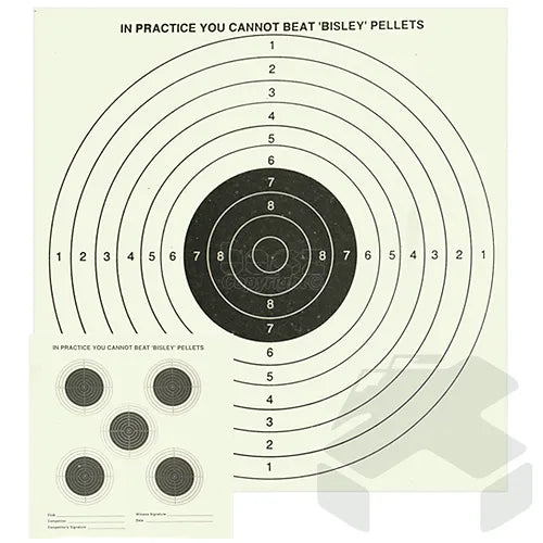 Bisley Grade 1 Paper 5+1 Double Targets 14cm