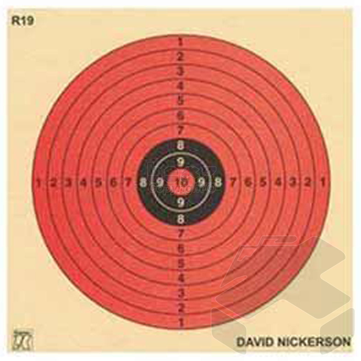 David Nickerson Red Day Glow Paper Targets 14cm - 50 Pack