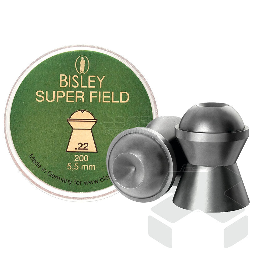 Bisley Superfield Pellets Hollow Rounded Tin of 200 - 5.52mm .22 Cal