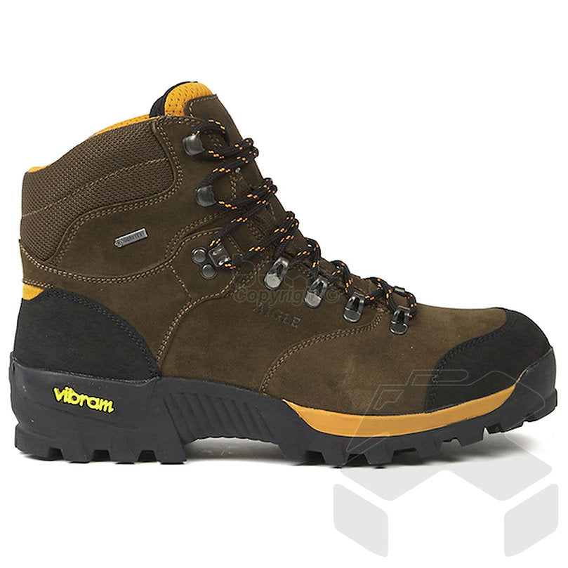 Aigle Altavio GoreTex Boots Brown/Yellow Waterproof Walking / Hunting Boots