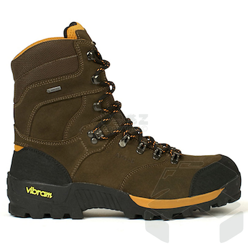 Aigle Altavio High-Cut GoreTex Brown/Yellow Waterproof Walking / Hunting Boots