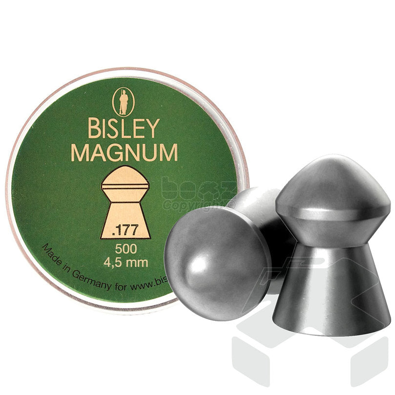 Bisley Magnum Pellets Semi Pointed Tin of 500 - 4.50, 4.51 or 4.52mm .177 Cal