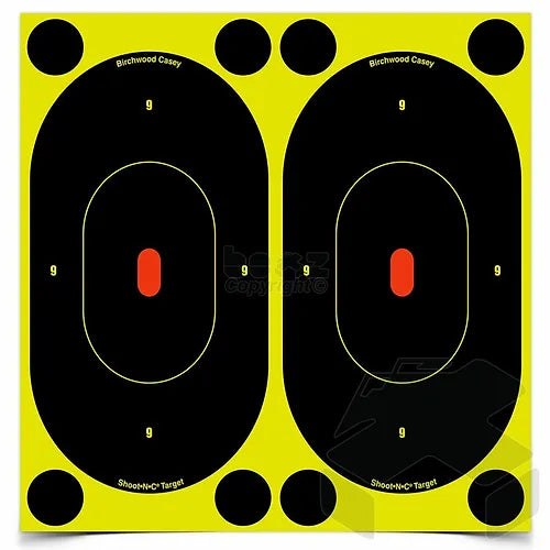 Birchwood Casey Shoot-N-C Targets 7" Oval - 60 Targets/240 Repairs