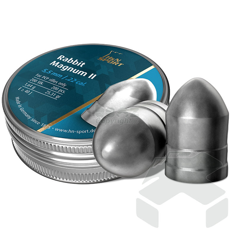 H&N Rabbit Magnum 2 Semi Pointed Pellets Tin of 200 - 5.50mm .22 Cal