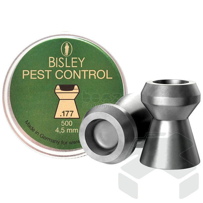 Bisley Pest Control Pellets Hollow Flat Tin of 500 - 4.52mm .177 Cal