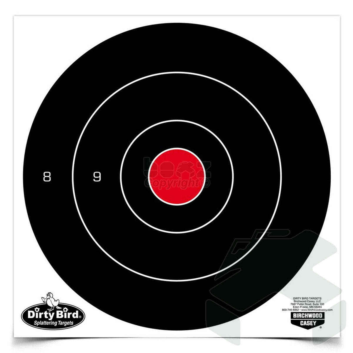 Birchwood Casey Dirty Bird Bulls-Eye Targets 8" - 25 Targets