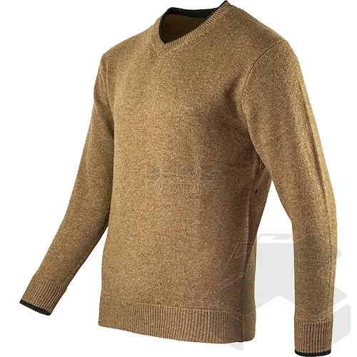 Jack Pyke Ashcombe 100% Lambswool V-Neck Barley