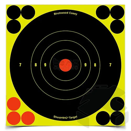 Birchwood Casey Shoot-N-C Targets 6" Bull's-Eye - 12 Targets/144 Repairs