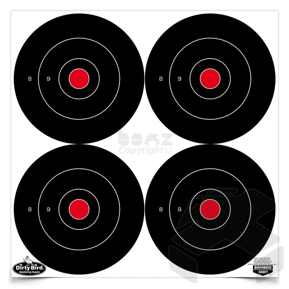 Birchwood Casey Dirty Bird Bulls-Eye Targets 6" - 48 Targets