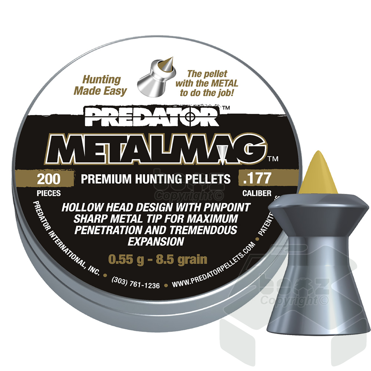 JSB Predator Metalmag (Prometheus) Pellets Tin of 200 - 4.50mm .177 Cal