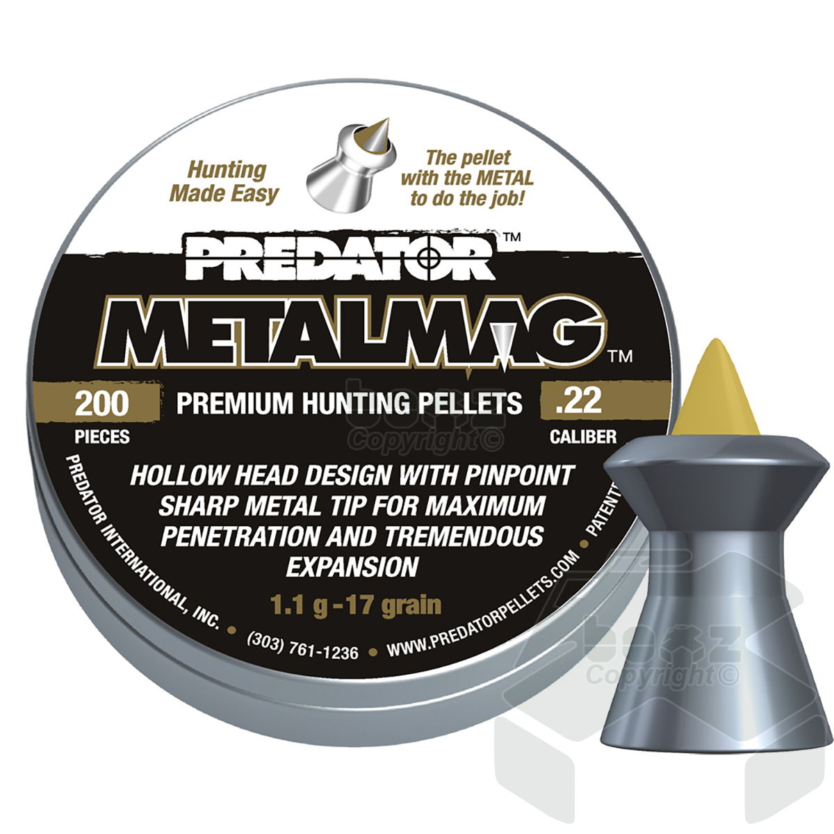 JSB Predator Metalmag (Prometheus) Pellets Tin of 200 - 5.50mm .22 Cal