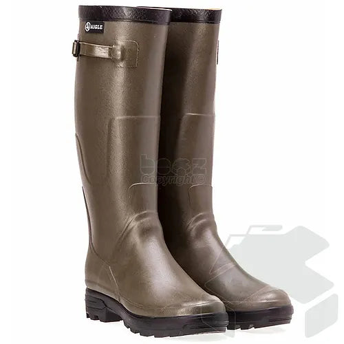 Aigle Benyl Unisex Rubber Hunting Wellington Boots - Khaki