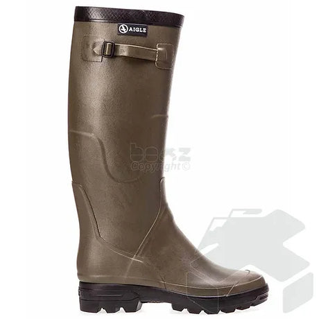 Aigle Benyl Unisex Rubber Hunting Wellington Boots - Khaki