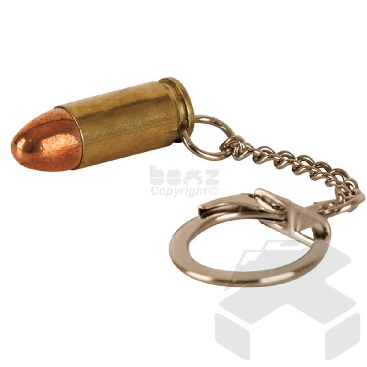 Kombat 9mm Keyring - Brass