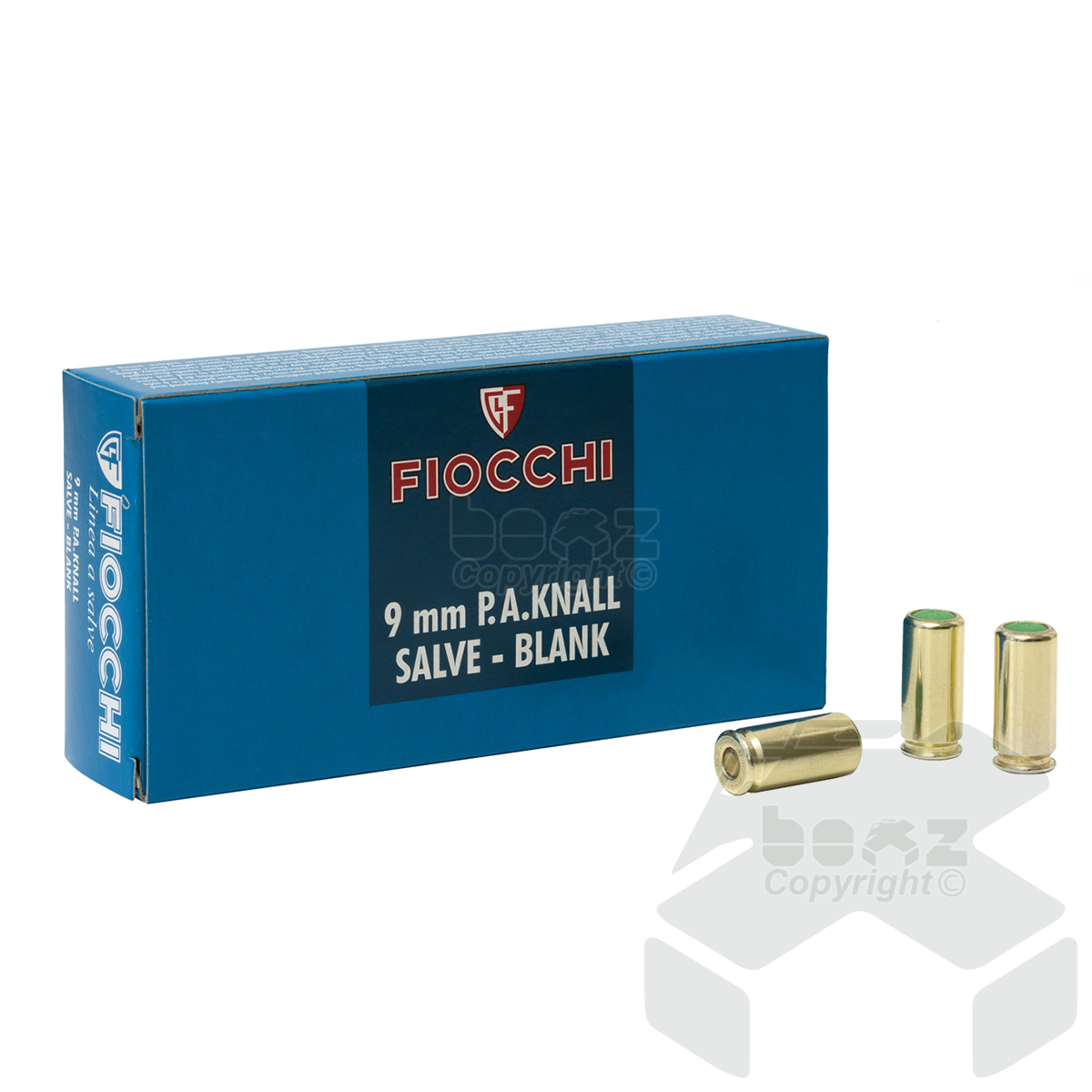 Fiocchi 9mm P.A.K Blanks, Box of 50 Blanks