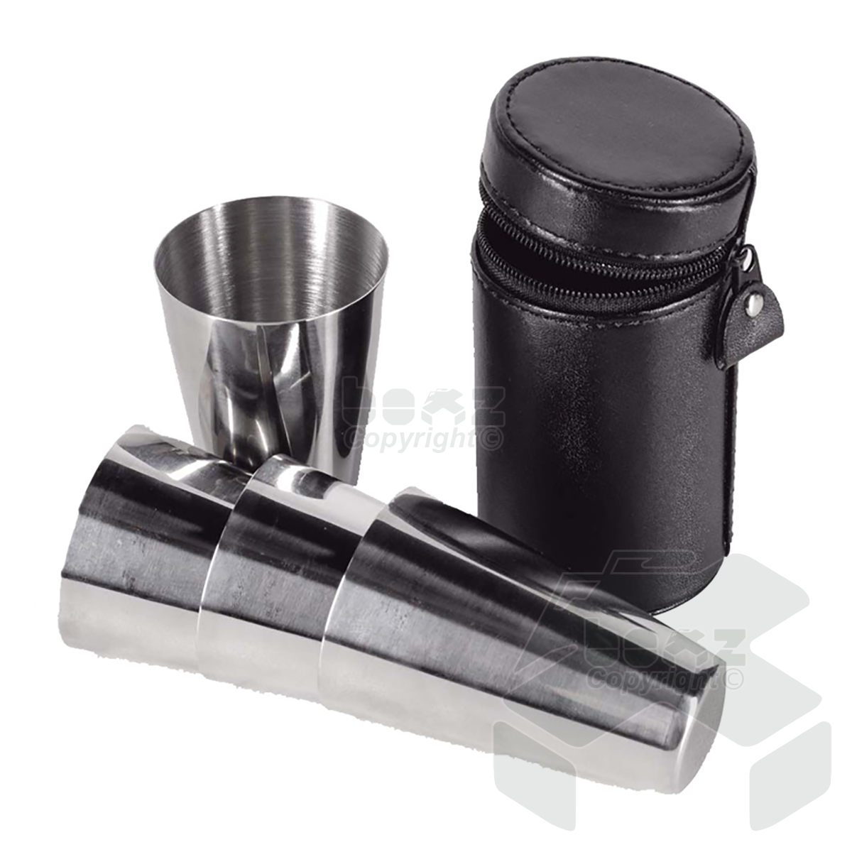 Bisley 2oz Cups Set of 4 Leather Case