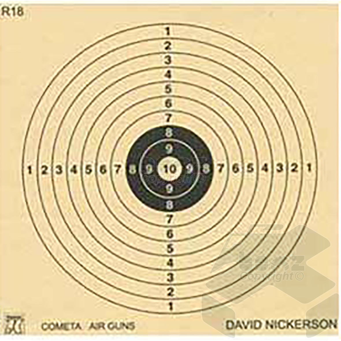 David Nickerson Black and White Paper Targets 14cm - 50 Pack