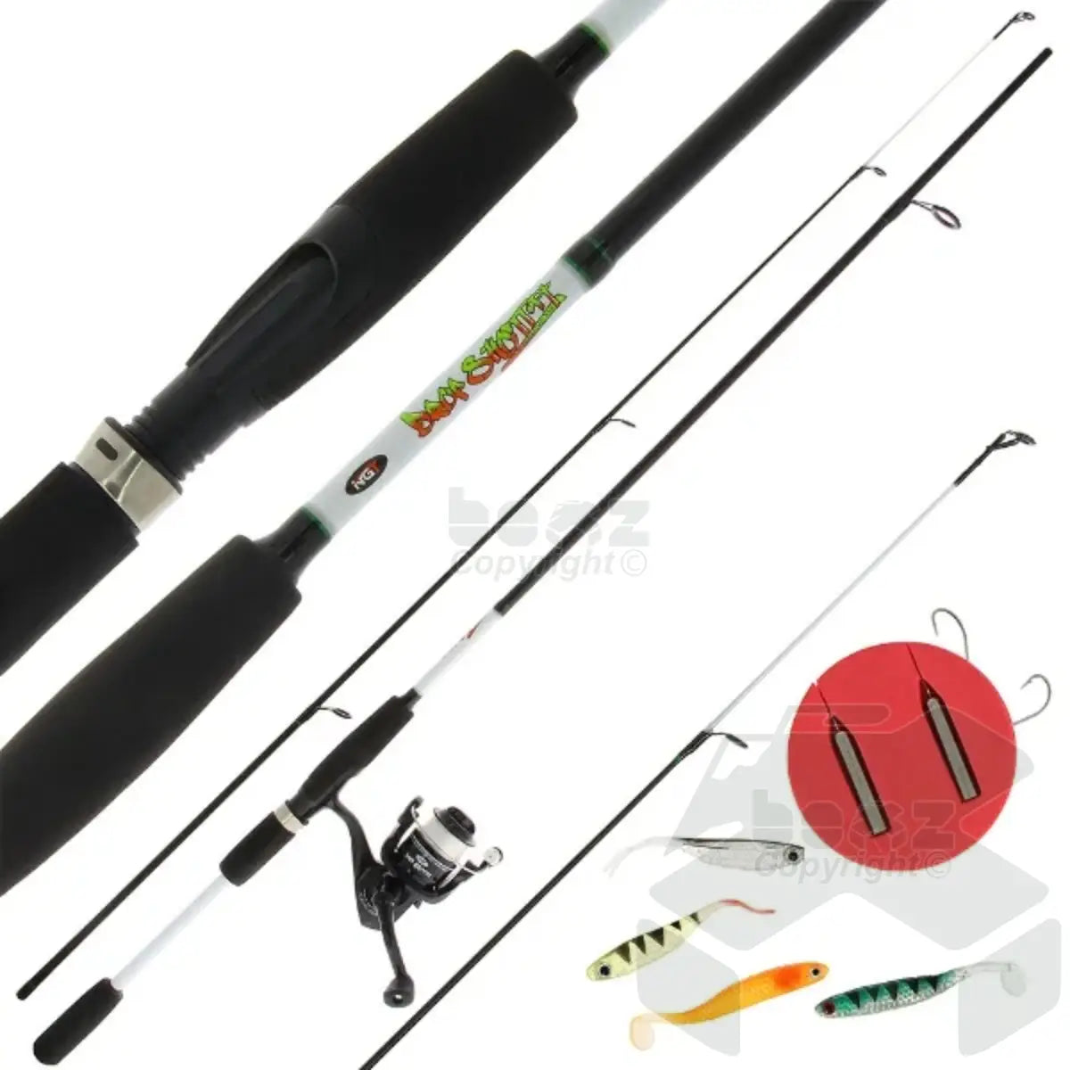 NGT Drop Shot Combo - 7ft, 2pc Rod, Reel and Accessory Set (Carbon)