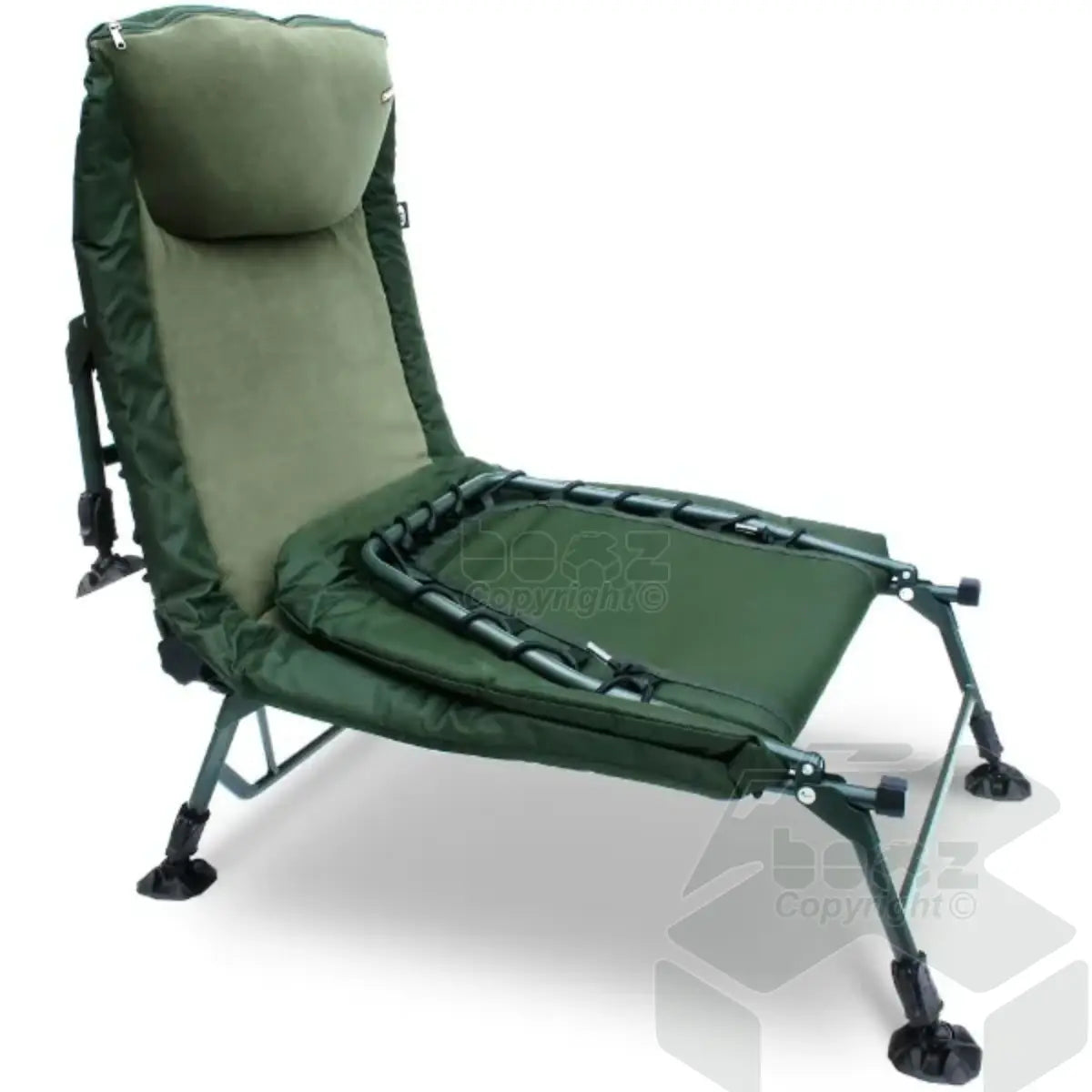 NGT Classic Bed - 6 Leg Bed Chair Fleece Lined with Recliner and Pillow