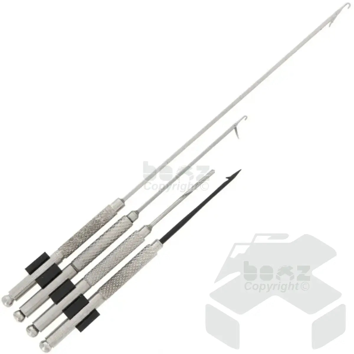 NGT 4pc Stainless Tool Set - PVA Long, PVA Short, Baiting Needle and Drill