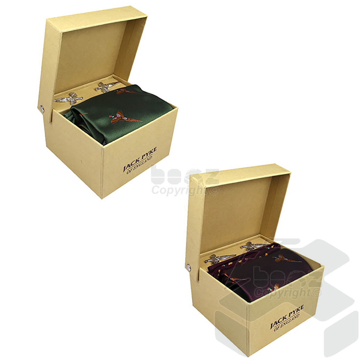 Jack Pyke Tie, Hanky and Cufflinks Gift Set Pheasant