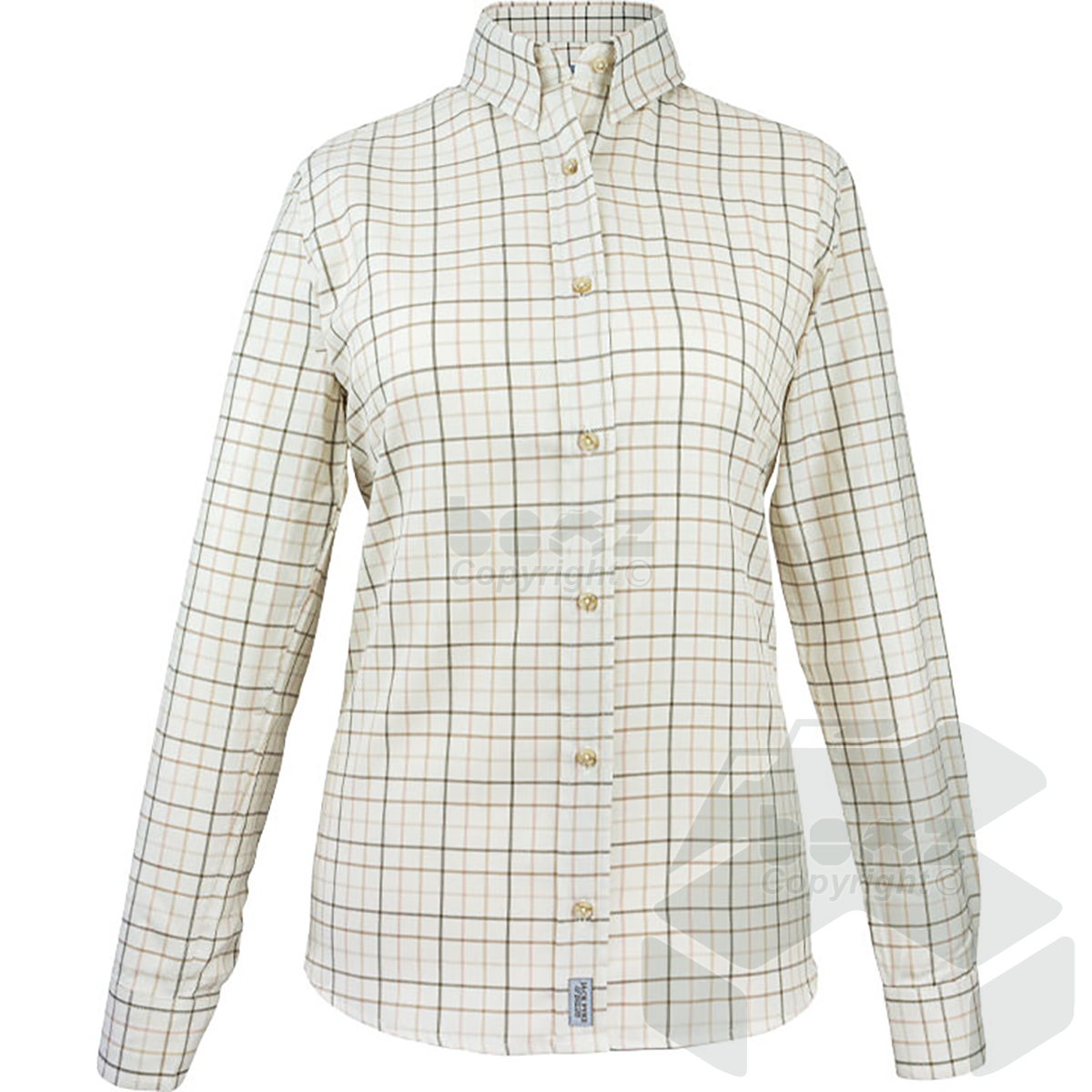 Jack Pyke Ladies Countryman Shirt Large Check Brown
