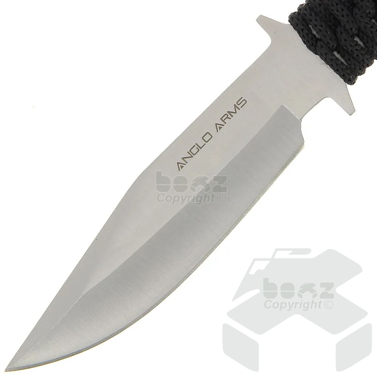 Anglo Arms Fixed Blade Knife 081 - Black Laced Knife with Sheath (081)