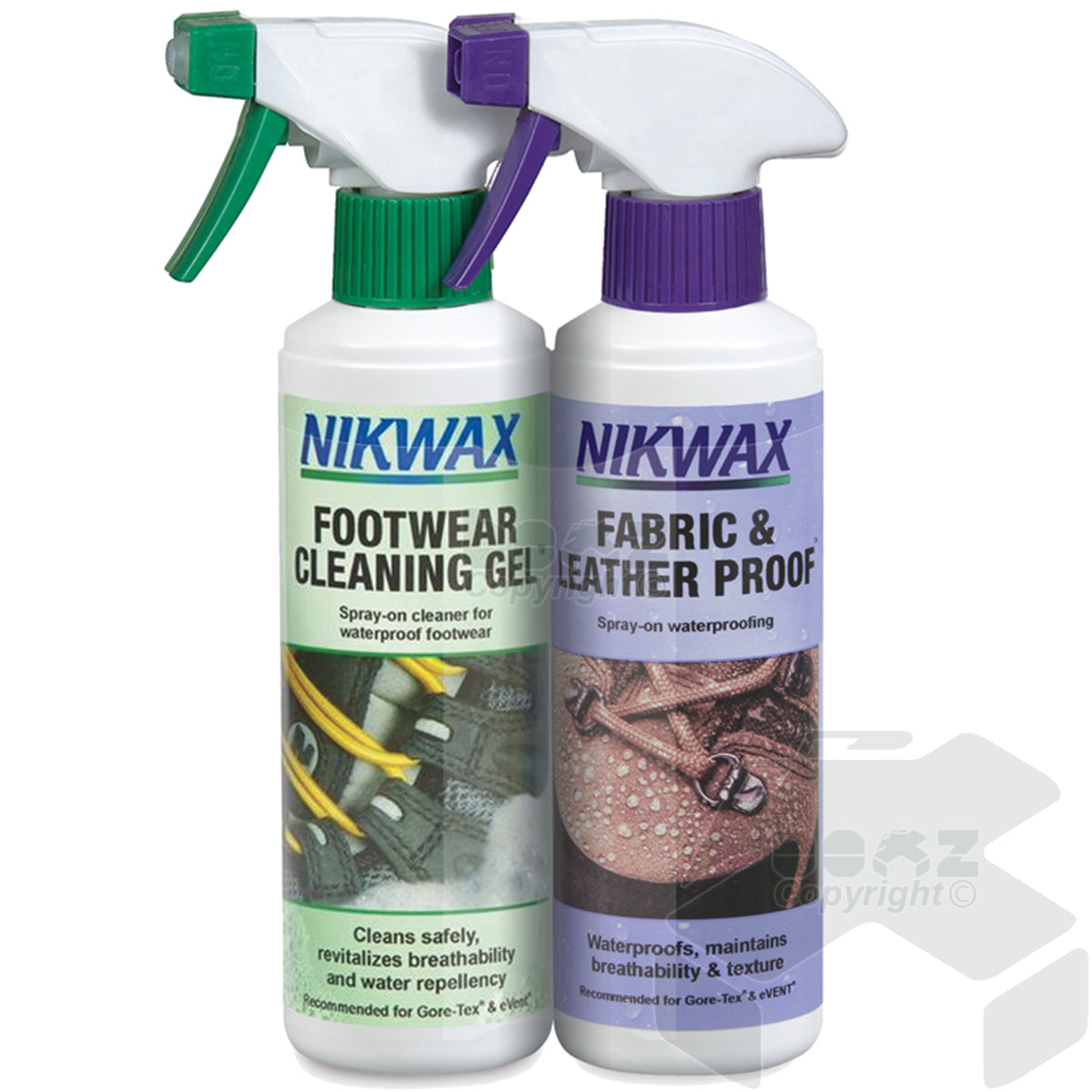 Nikwax Footwear Cleaning Gel Fabric Leather Proof Twin Pack 300ml