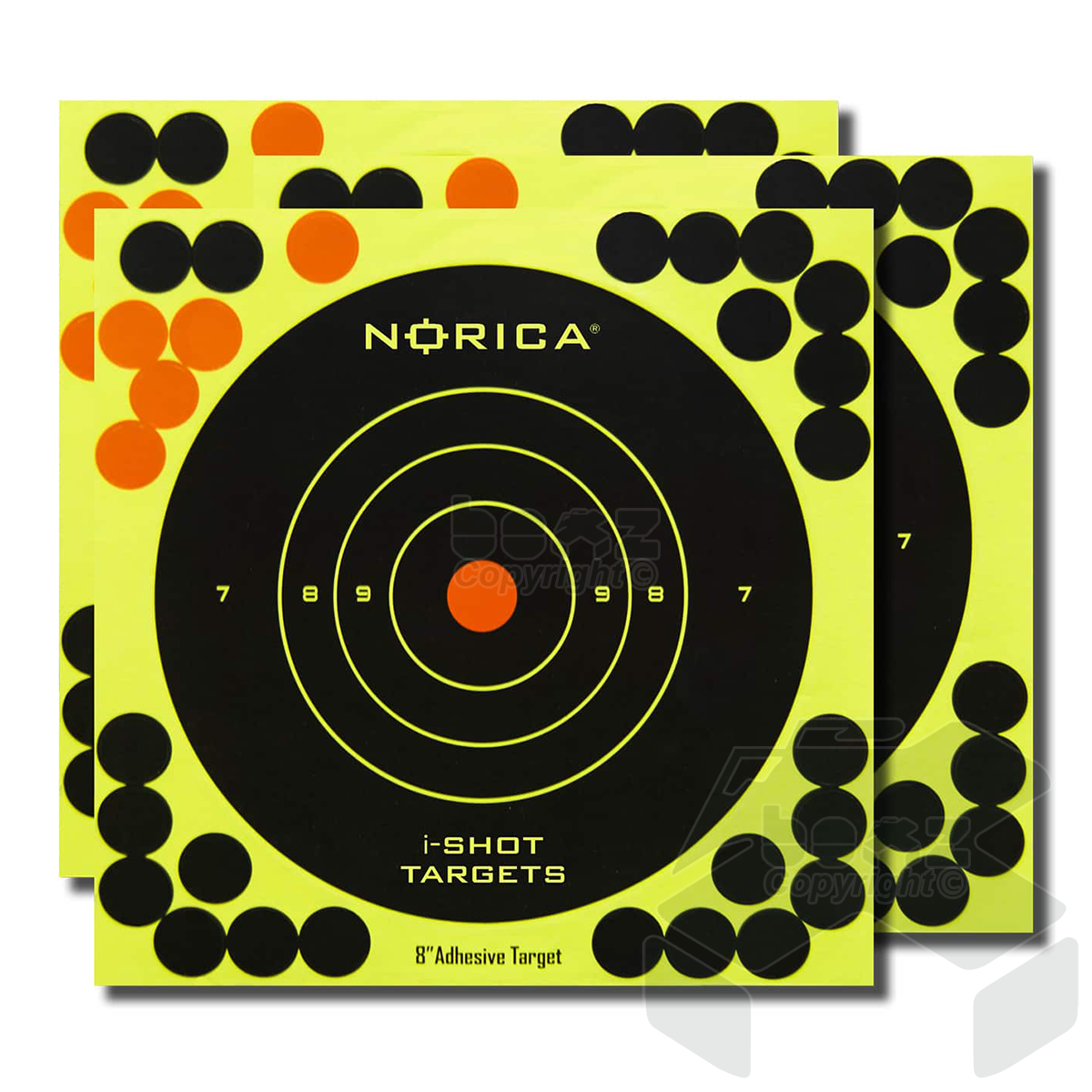 Norica i-Shot Reactive Targets (Adhesive Targets) 8" - Pack of 25