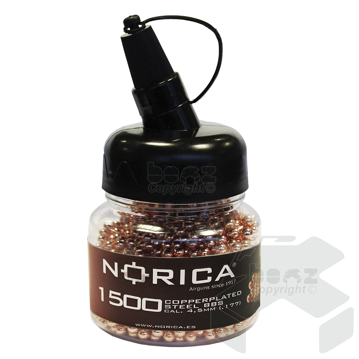 Norica Copper Coated Steel BB's Pack of 1,500 - 4.50mm .177 Cal
