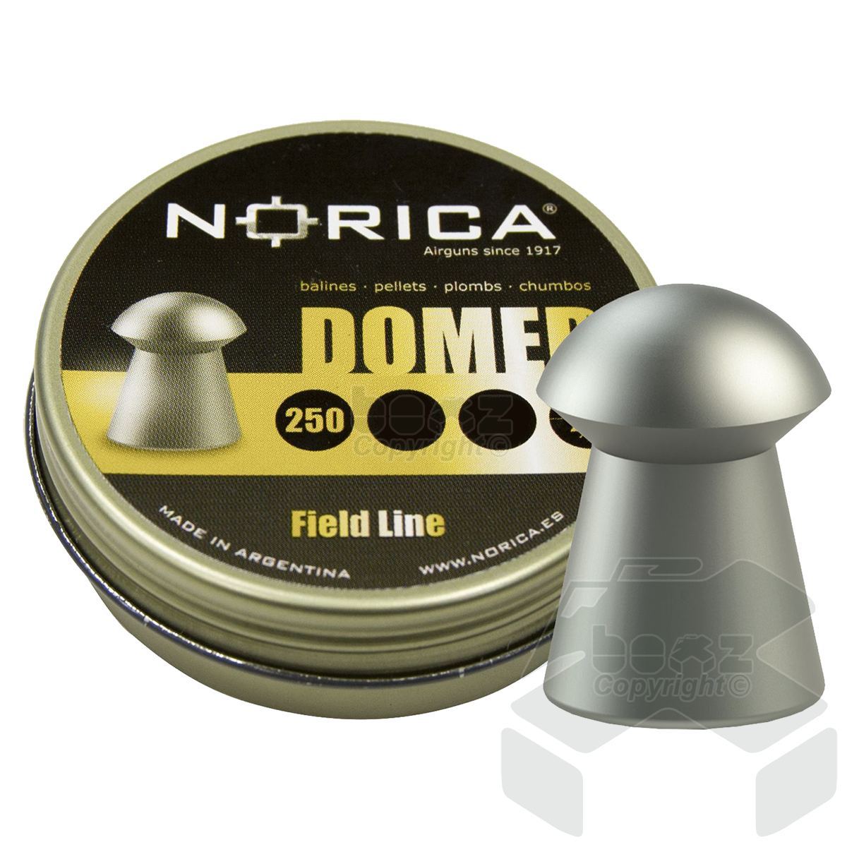 Norica Domed Pellets Tin of 250 - 4.50mm .177 Cal