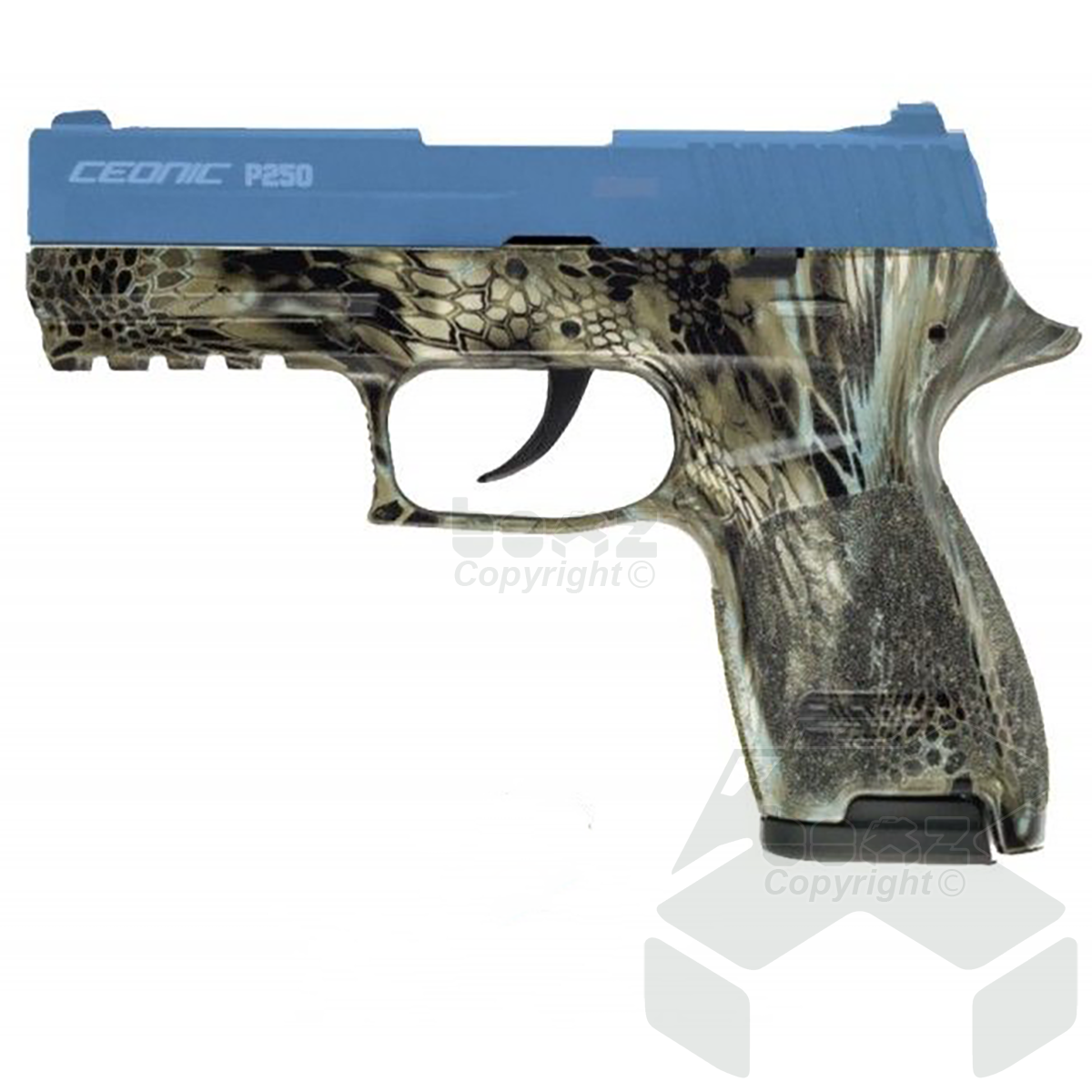 Ceonic P250 Blank Firing Pistol - 9mm - Blue Cobra