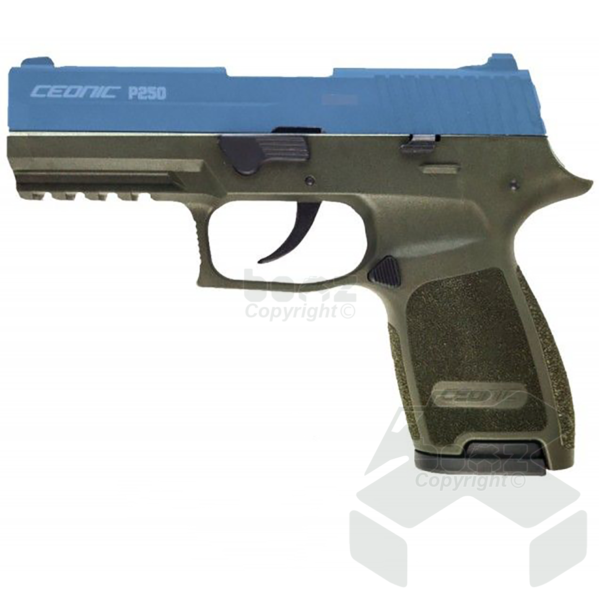 Ceonic P250 Blank Firing Pistol - 9mm - Blue Haki