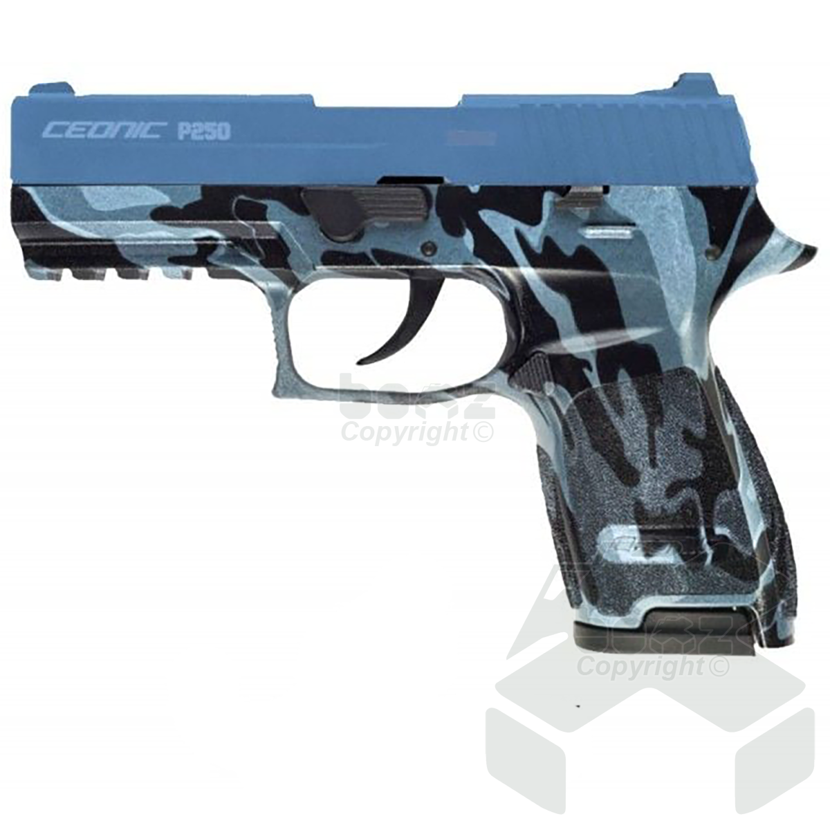 Ceonic P250 Blank Firing Pistol - 9mm - Blue Marin