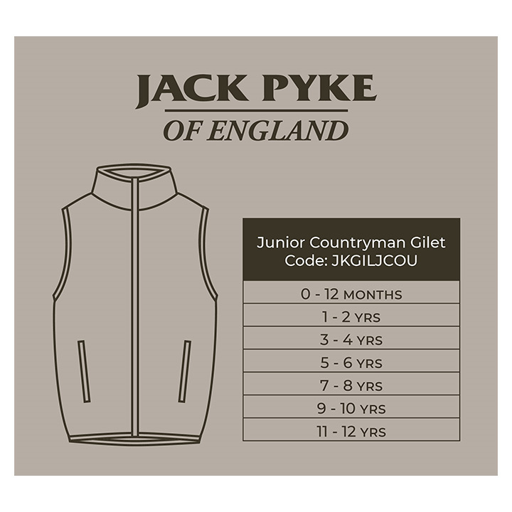 Jack Pyke Junior Countryman Gilet Dark Olive
