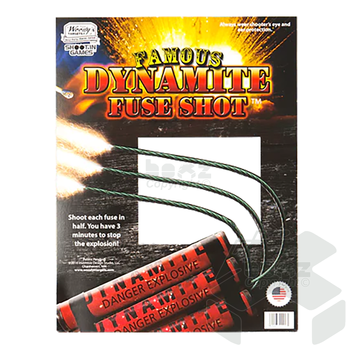Woody's Famous Dynamite Fuse Shot Airgun Target - Two Sizes Available