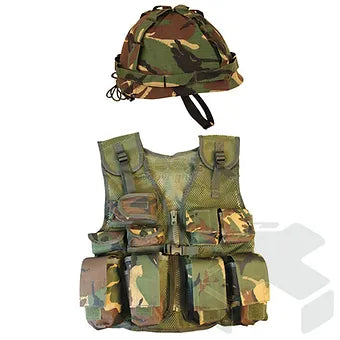 Kombat Kids Assault Vest & Helmet Set - DPM