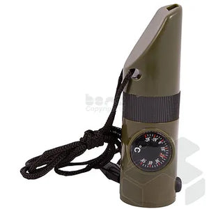 Kombat Tactical Army 7 in 1 Whistle Compass Thermometer Emergency Survival