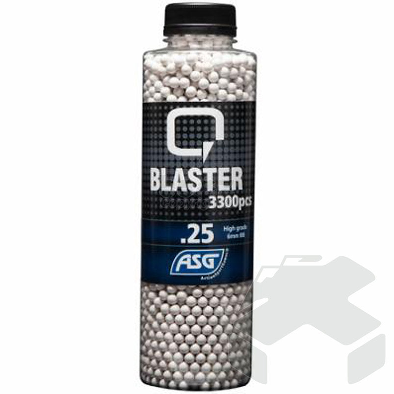 Q Blaster (ASG) 0.25G 6mm BB 3300 Pcs Bottle - White