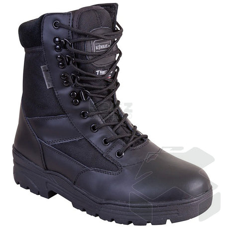 Kombat Patrol Boot - Half Leather/Half Nylon - Black