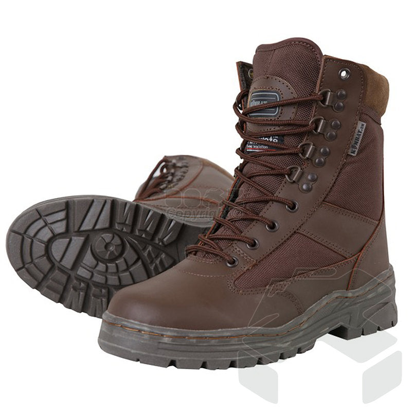 Kombat Patrol Boot - Half Leather/Half Nylon - MOD Brown
