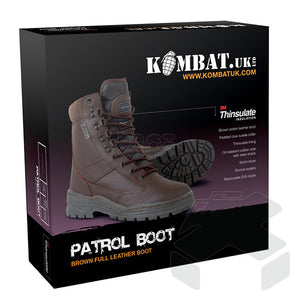 Kombat Full Leather Patrol Boot - MOD Brown