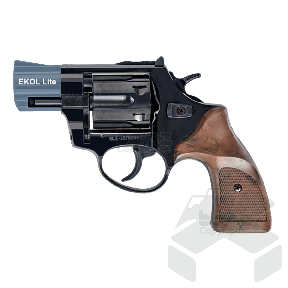 Ekol Lite 2" Blank Firing Revolver - Black - .380 / 9mm
