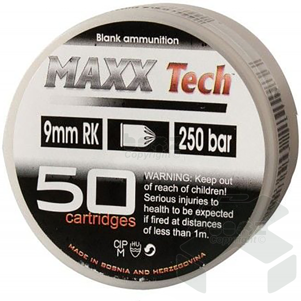 Maxx Tech 50 9mm RK Blank Firing Rounds for revolvers
