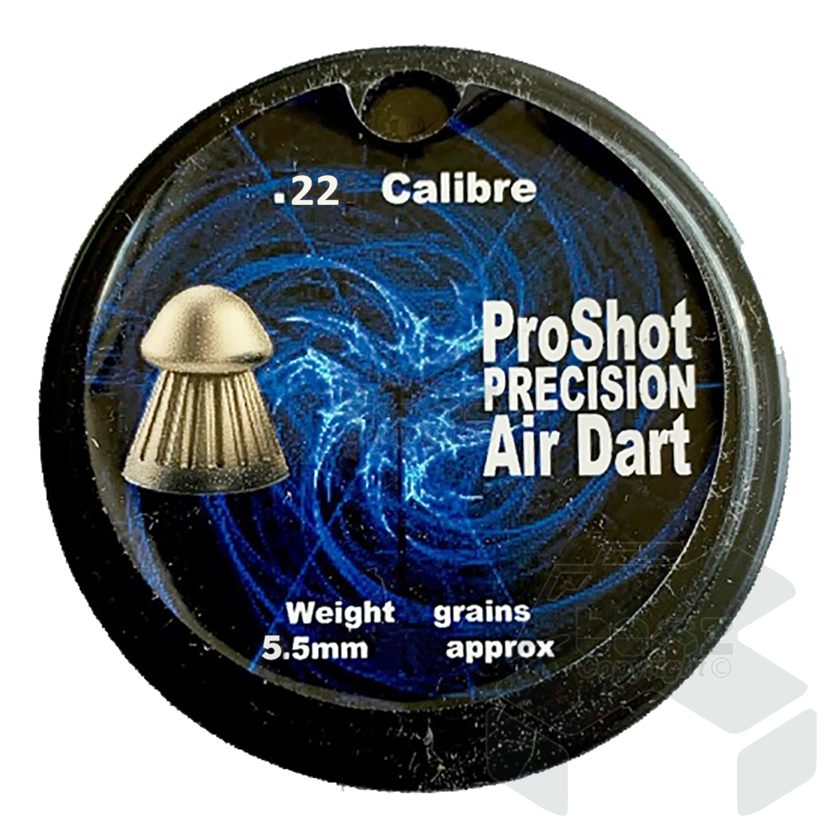 Proshot Precision Air Dart Pellets Domed Tin of 200 or 250 - 5.50mm .22 Cal