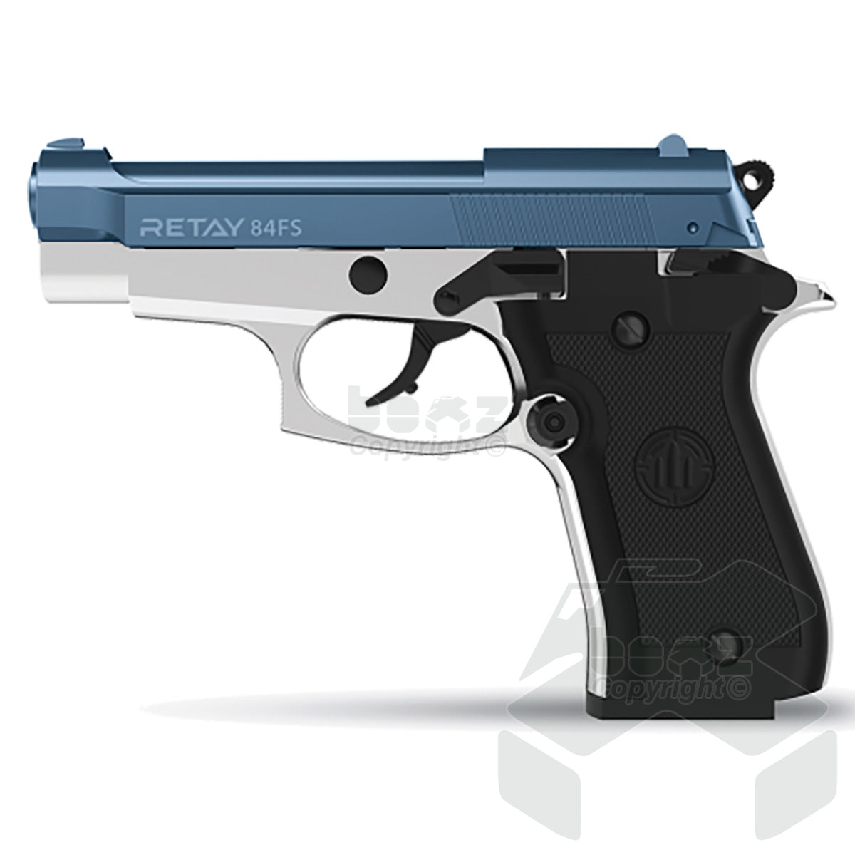 Retay 84 FS Blank Firing Pistol - 9mm - Chrome